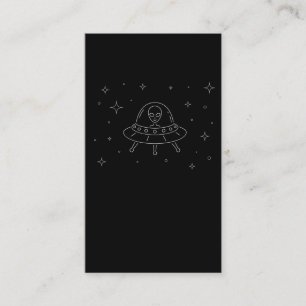 Cute UFO Alien Spaceship Business Card