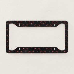 Cute ufo face monster  license plate frame
