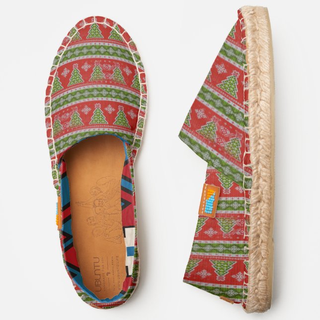 Cute Ugly Christmas sweater design Espadrilles (Side)
