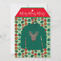 Cute Ugly Christmas Sweater Party Invitation