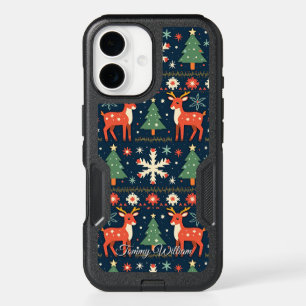 Cute Ugly Christmas Sweater Pattern iPhone 16 Case