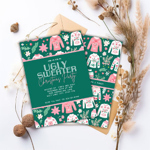 Cute Ugly Sweater Christmas Party Announcement