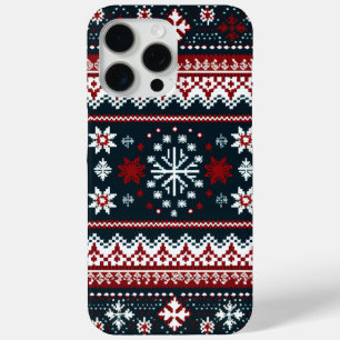 Cute Ugly Sweater Pattern Christmas iPhone 15 Pro Max Case