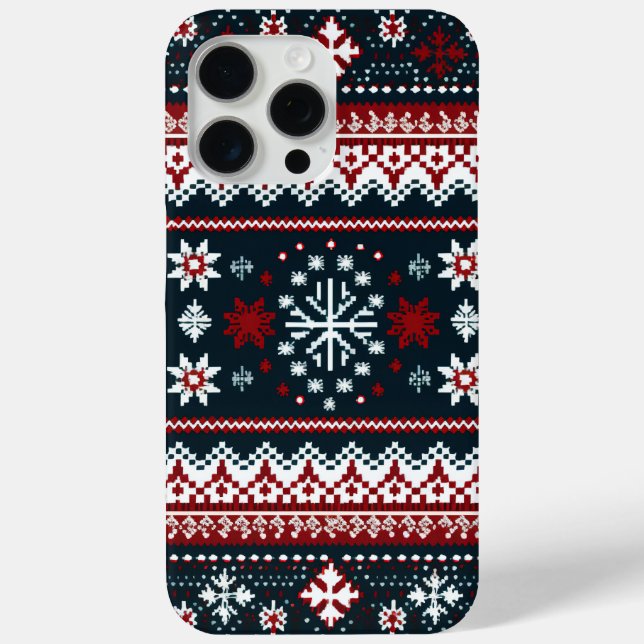 Cute Ugly Sweater Pattern Christmas Case-Mate iPhone Case (Back)