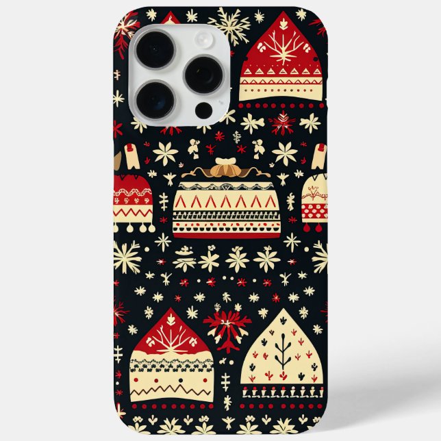 Cute Ugly Sweater Pattern Christmas Case-Mate iPhone Case (Back)