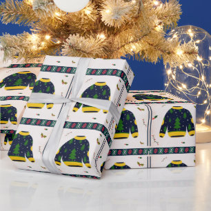 Cute Ugly Sweater Pattern Christmas Gift Wrapping Paper
