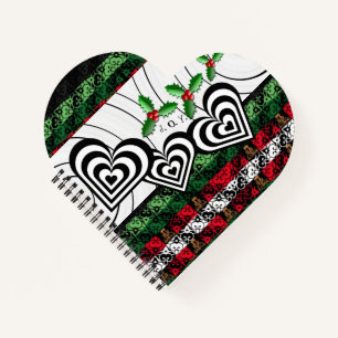 Cute Ugly Sweater Pattern Monogram Christmas Notebook