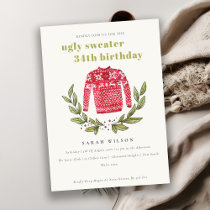 Cute Ugly Sweater Winter Any Age Birthday Invite