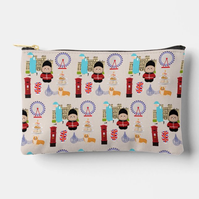 Cute UK Culture Accessory Pouch (Front)