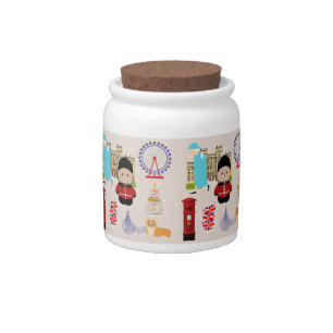 Cute UK Culture Candy Jar