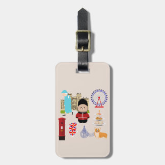Cute UK Culture Luggage Tag