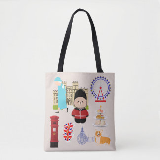 Cute UK Culture Tote Bag