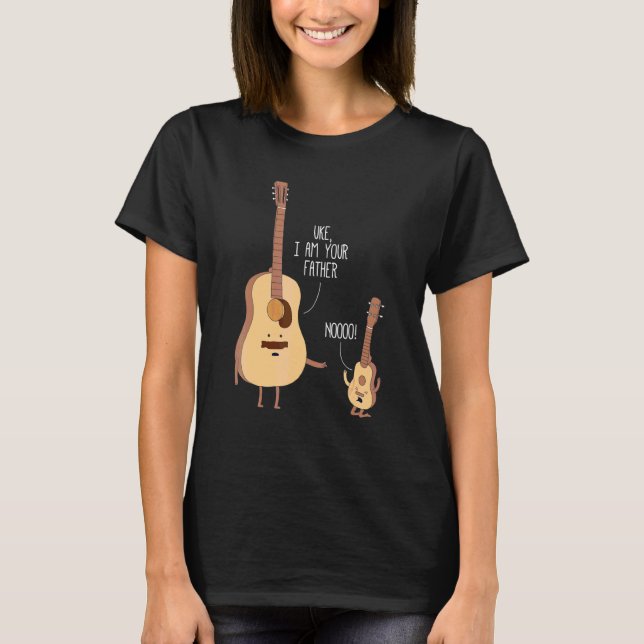 Cute Uke I Am Your Father  Ukulele Guitar Music T-Shirt (Front)