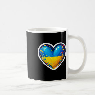 Cute Ukrainian Bynner Fan Ukraine Flag Heart Retro Coffee Mug