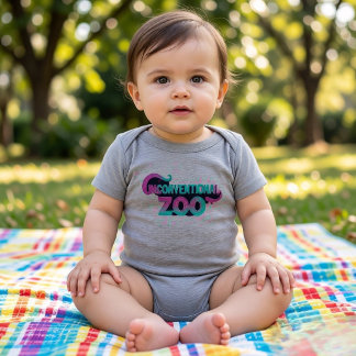 Cute Unconventional Zoo Heather Grey Two Sided Infant T-shirt