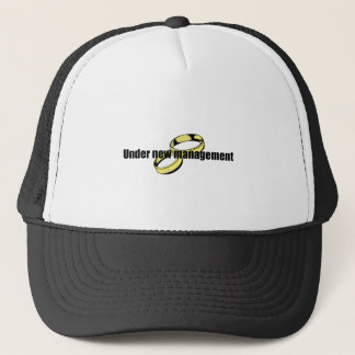 Cute "Under New Management" Wedding design Trucker Hat