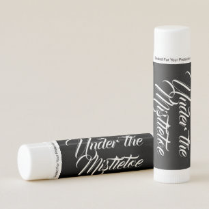 cute Under the Mistletoe lettering Lip Balm