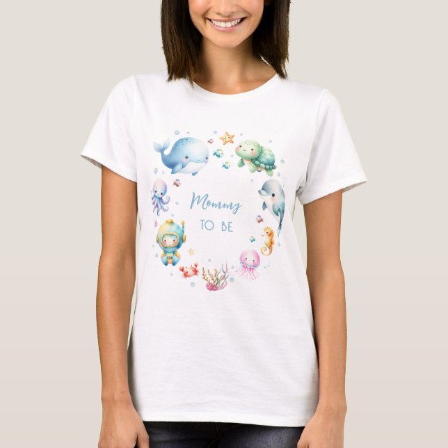 Cute Under the Mommy to be T-Shirt (Front)
