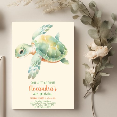 Cute Under the Sea Baby Birthday Invitation