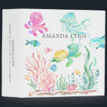 Cute Under the Sea Baby Photo Album 3 Ring Binder<br><div class="desc">Cute under the sea photo album for a baby girl.  Matching items available in our shop.</div>