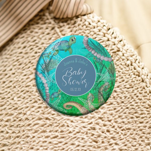 Cute Under the Sea Baby Shower Button