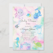Cute Under the Sea Baby Shower By Mail Invitation (Front)