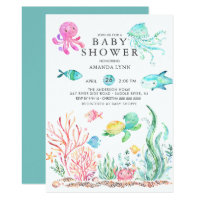 Cute Under the Sea Baby Shower Invitation