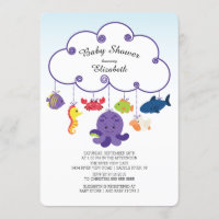 Cute Under the Sea Baby Shower Invitations