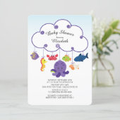 Cute Under the Sea Baby Shower Invitations (Standing Front)