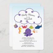 Cute Under the Sea Baby Shower Invitations (Front/Back)