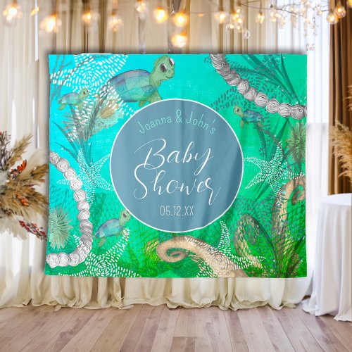 Cute Under the Sea Baby Shower Tapestry