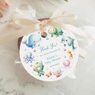 Cute Under the Sea Baby Shower Thank You Favor Tags