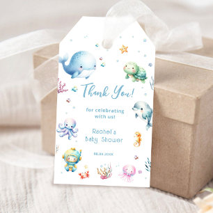 Cute Under the Sea Baby Shower Thank You Gift Tags