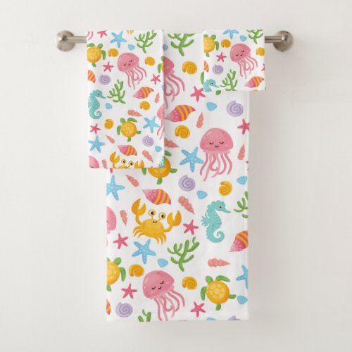 Cute Under The Sea Bath Towel Set