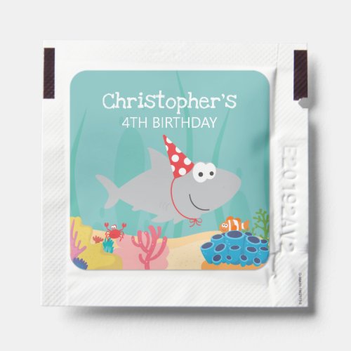 Cute Under The Sea Birthday Invitation Hand Sanitizer Packet