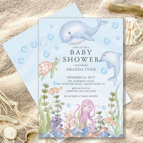 Cute Under the Sea Boy Baby Shower