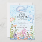 Cute Under the Sea Boy Baby Shower Invitation (Front)