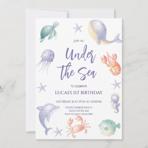 Cute Under the Sea  Boy Birthday Party