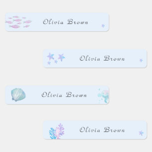 Cute Under the sea Day Care School Name Clothing Labels