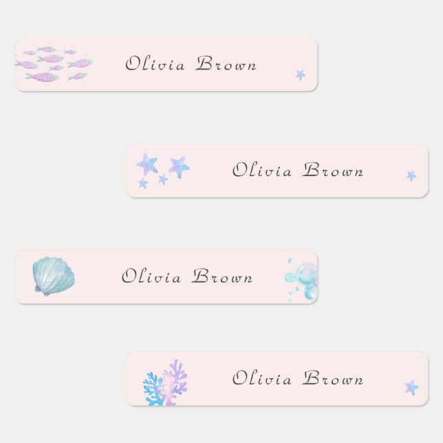 Cute Under the sea Day Care School Name Clothing Labels (Group)