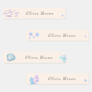Cute Under the sea Day Care School Name Clothing Labels