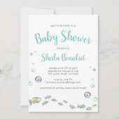 Cute Under The Sea Fish Baby Shower Invitation (Front)