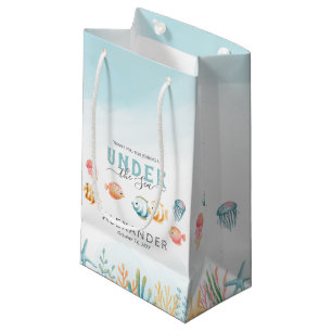 Cute Under the Sea Kids Birthday Thank You Small Gift Bag