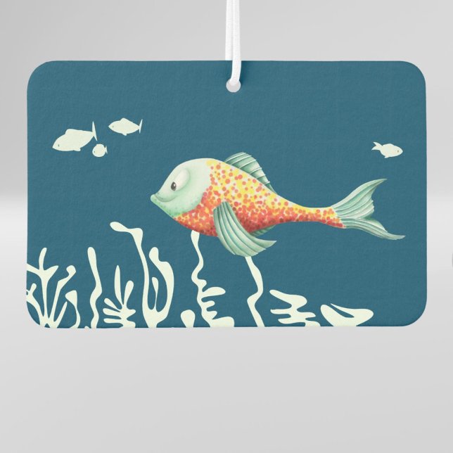Cute Under the Sea Painting with Happy Fish  Air Freshener (Creator Uploaded)