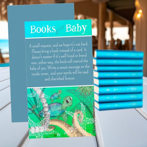 Cute Under the Sea Turtle Books for Baby Enclosure Card