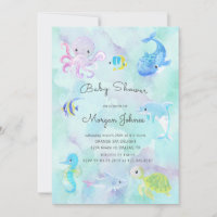 Cute under the sea watercolor Baby Shower