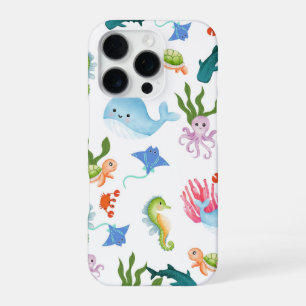 Cute Underwater Friends – Ocean Animals Pattern iPhone 16 Pro Case