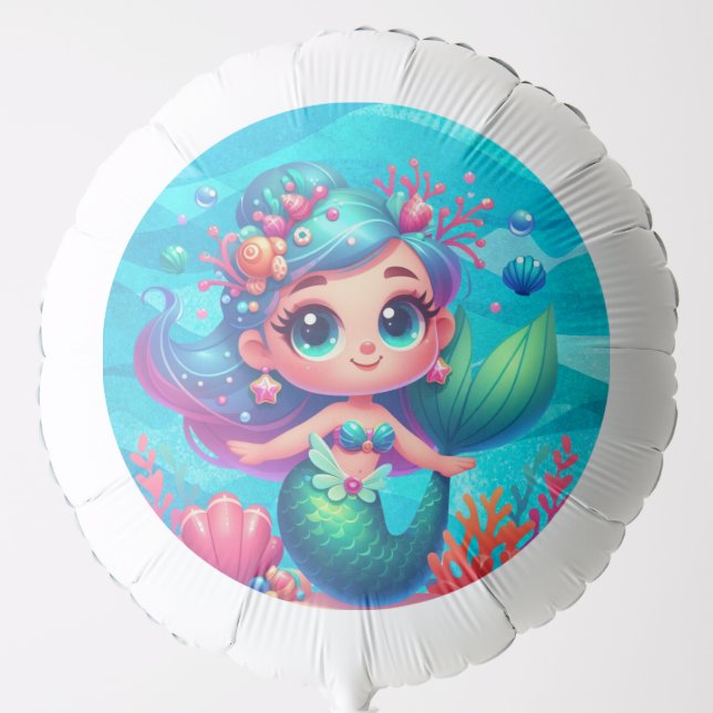 Cute underwater mermaid balloon (Front)