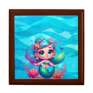 Cute underwater mermaid gift box