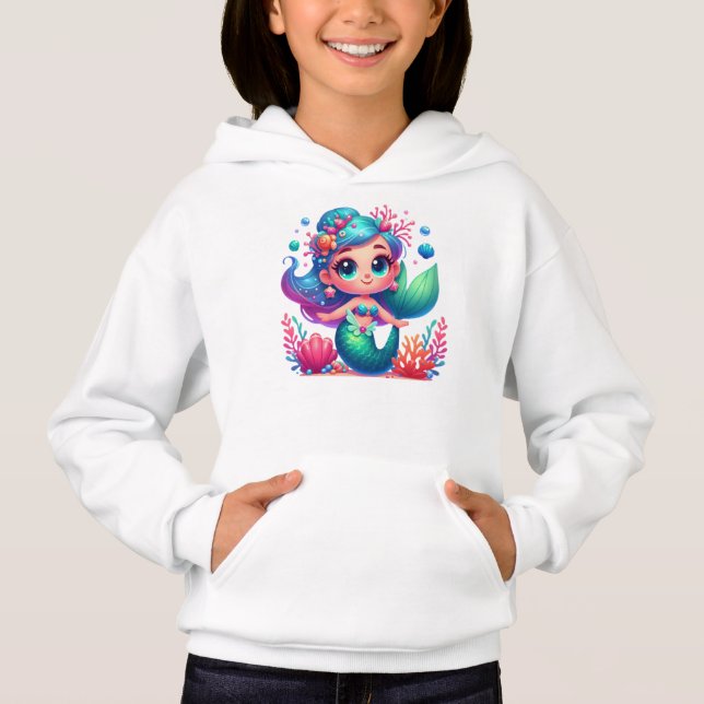 Cute underwater mermaid hoodie (Front)